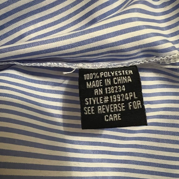 Forever 21 + Off the Shoulder Blue and White Dress - Picture 3 of 4